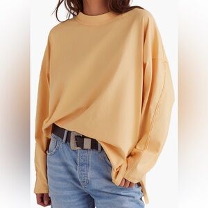 Free People Womens Heather Long Sleeve Tee